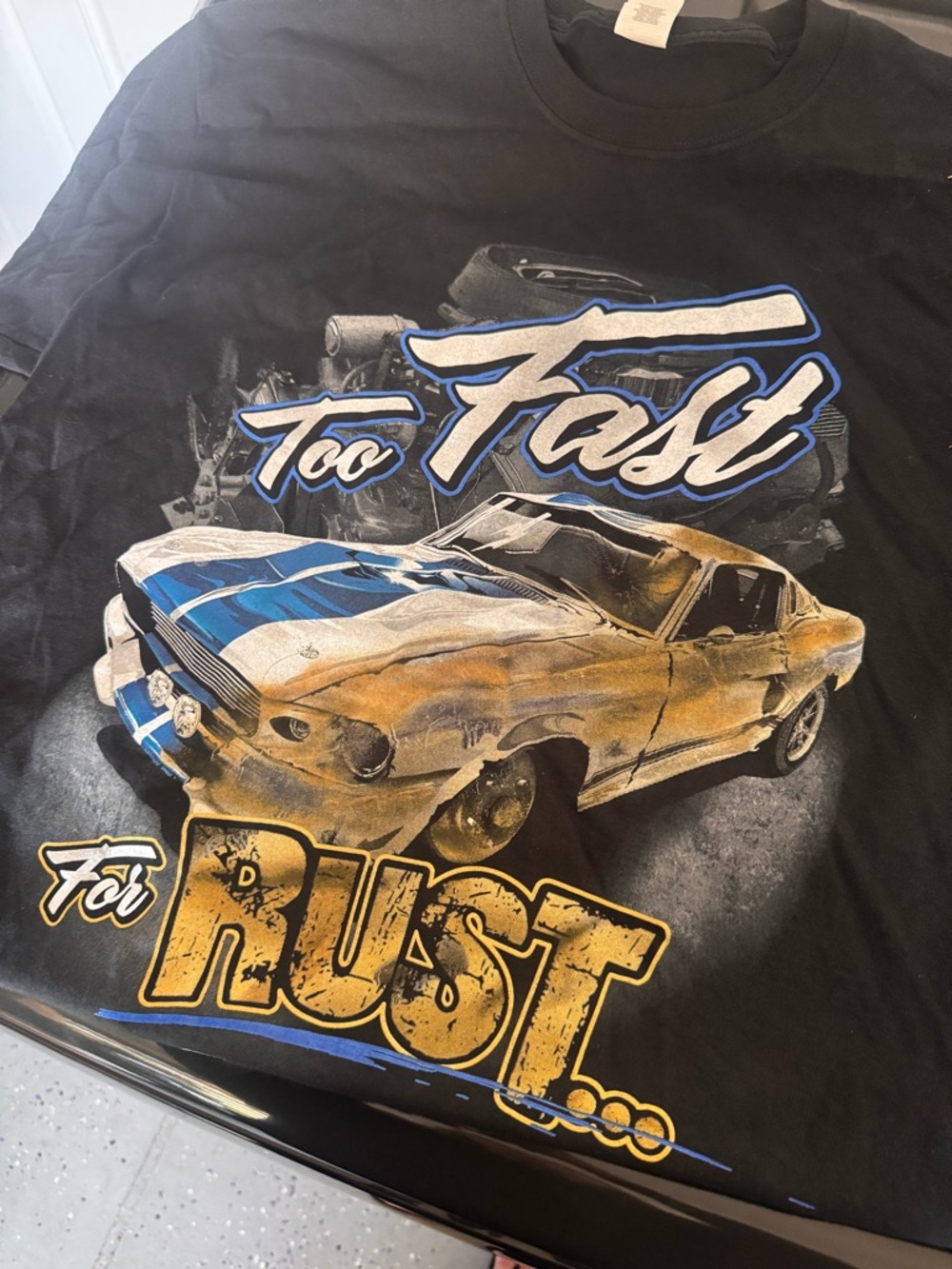 Too Fast For Rust Graphic Tee - Black
